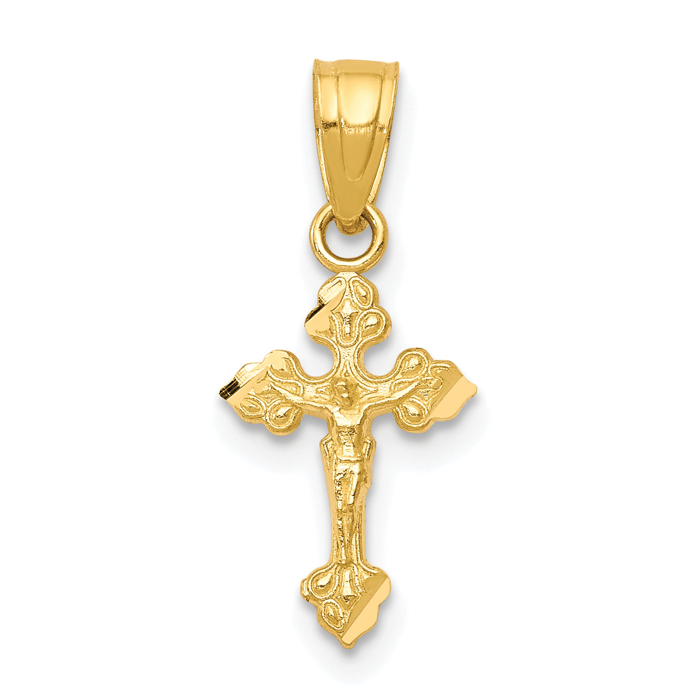 10k Tiny Crucifix Pendant Main image