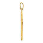 10K Yellow Gold Passion Cross Pendant with Polished Solid Design