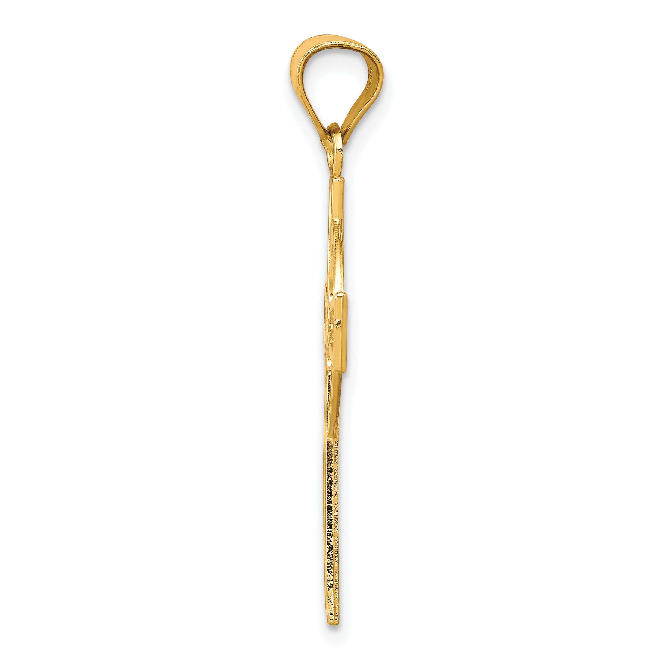 10K Gold Iona Cross Pendant with Polished Finish Solid Secondary image