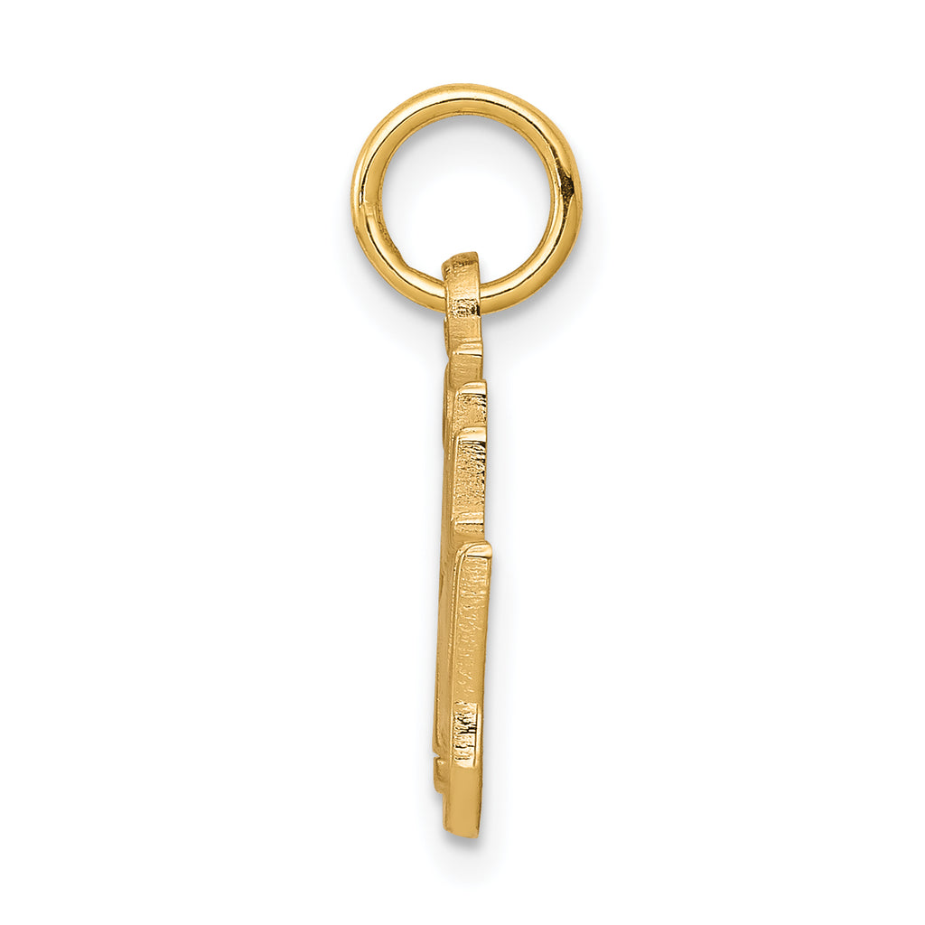 10K Gold 25th Anniversary Charm with Polished Finish Elegant and Timeless
