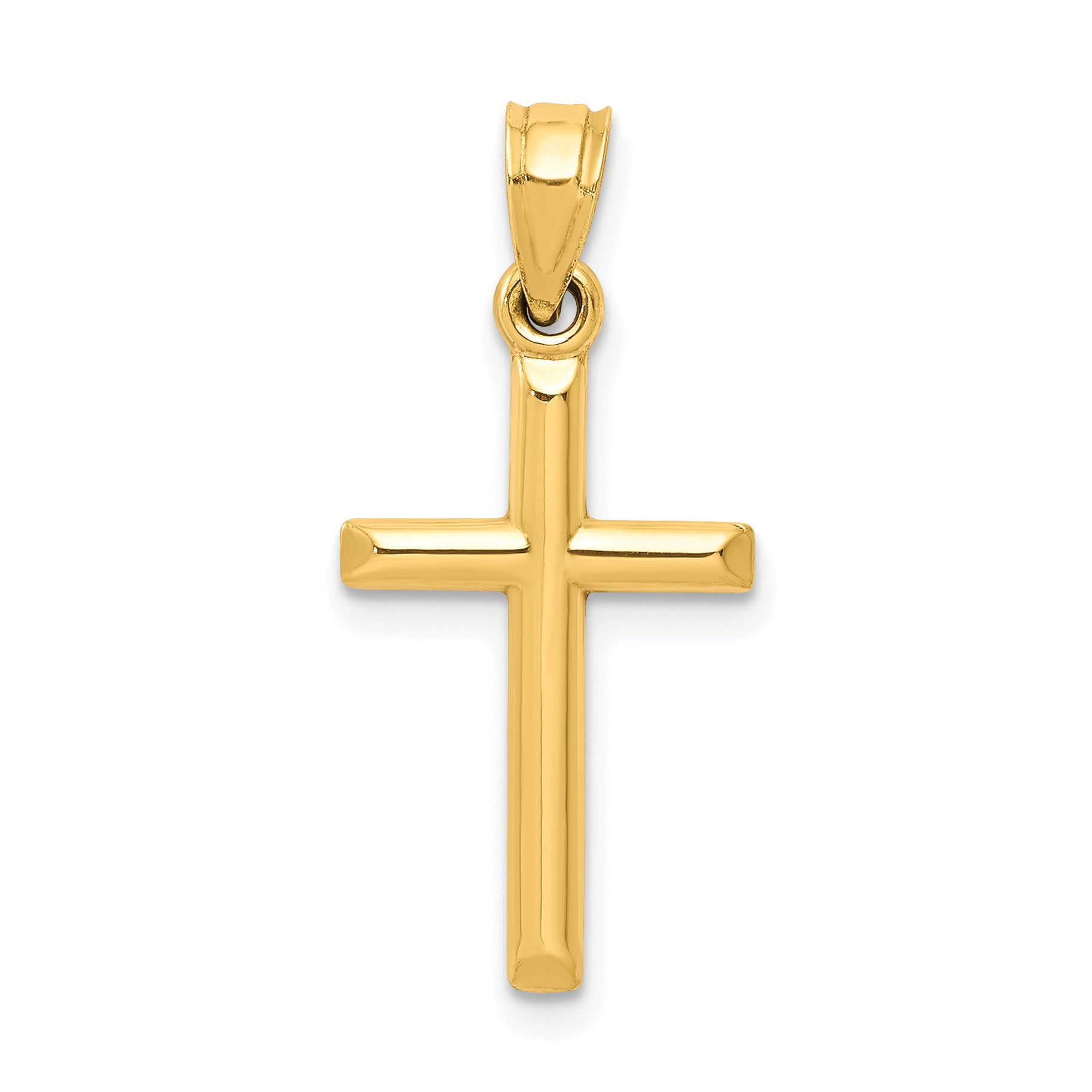 10k Polished Hollow Cross Pendant Main image