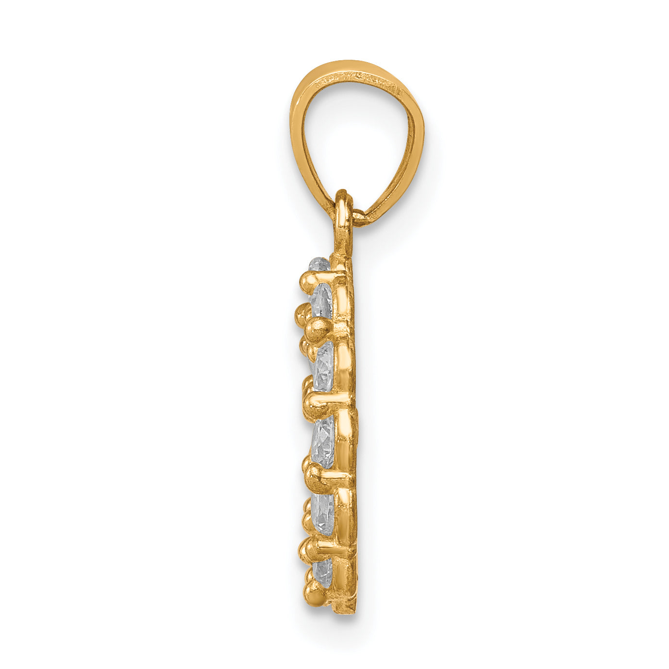 10K Two-Tone w/White Rhodium CZ Guadalupe Pendant Secondary image