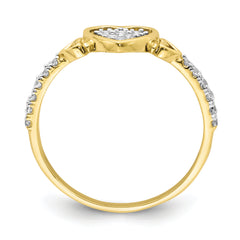 10K CZ Fancy Heart Ring