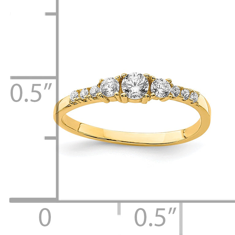 10K CZ Fancy Child's Ring - 2.5