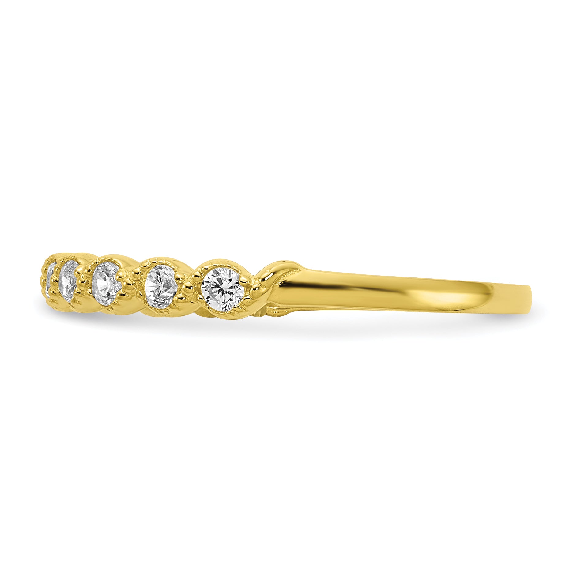 10K Square CZ Fancy Ring