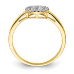 10K Circle CZ Fancy Ring