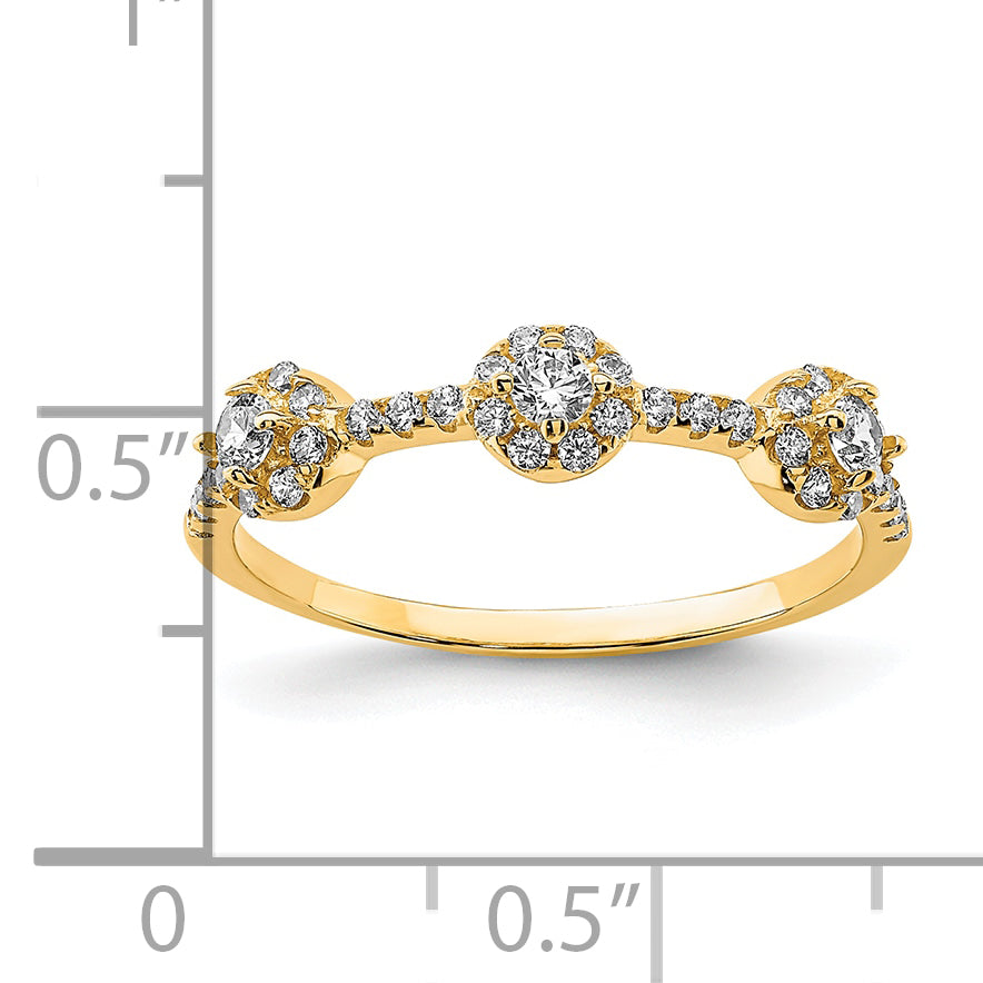 10K CZ Stackable Ring