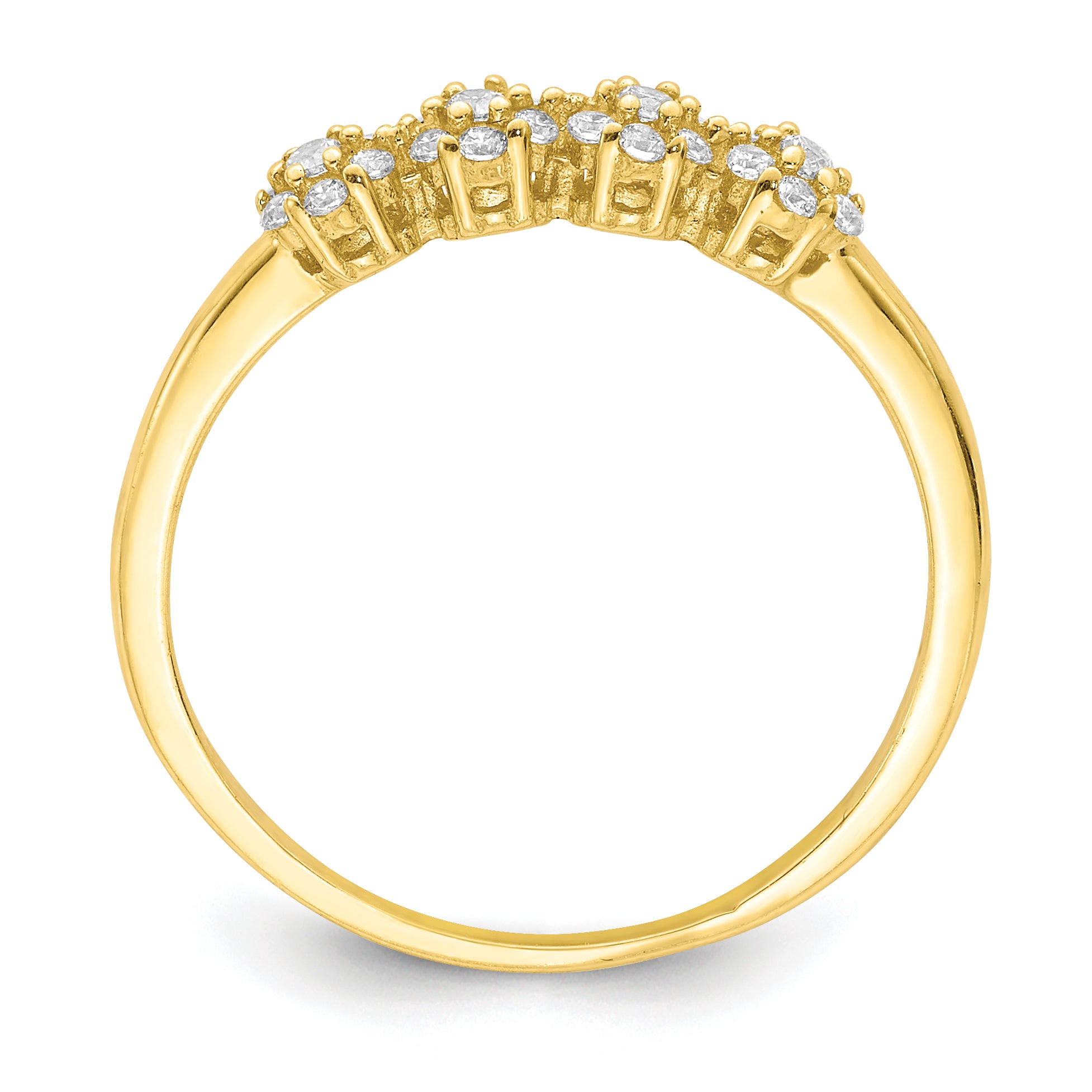 10K CZ Stackable Ring Secondary image