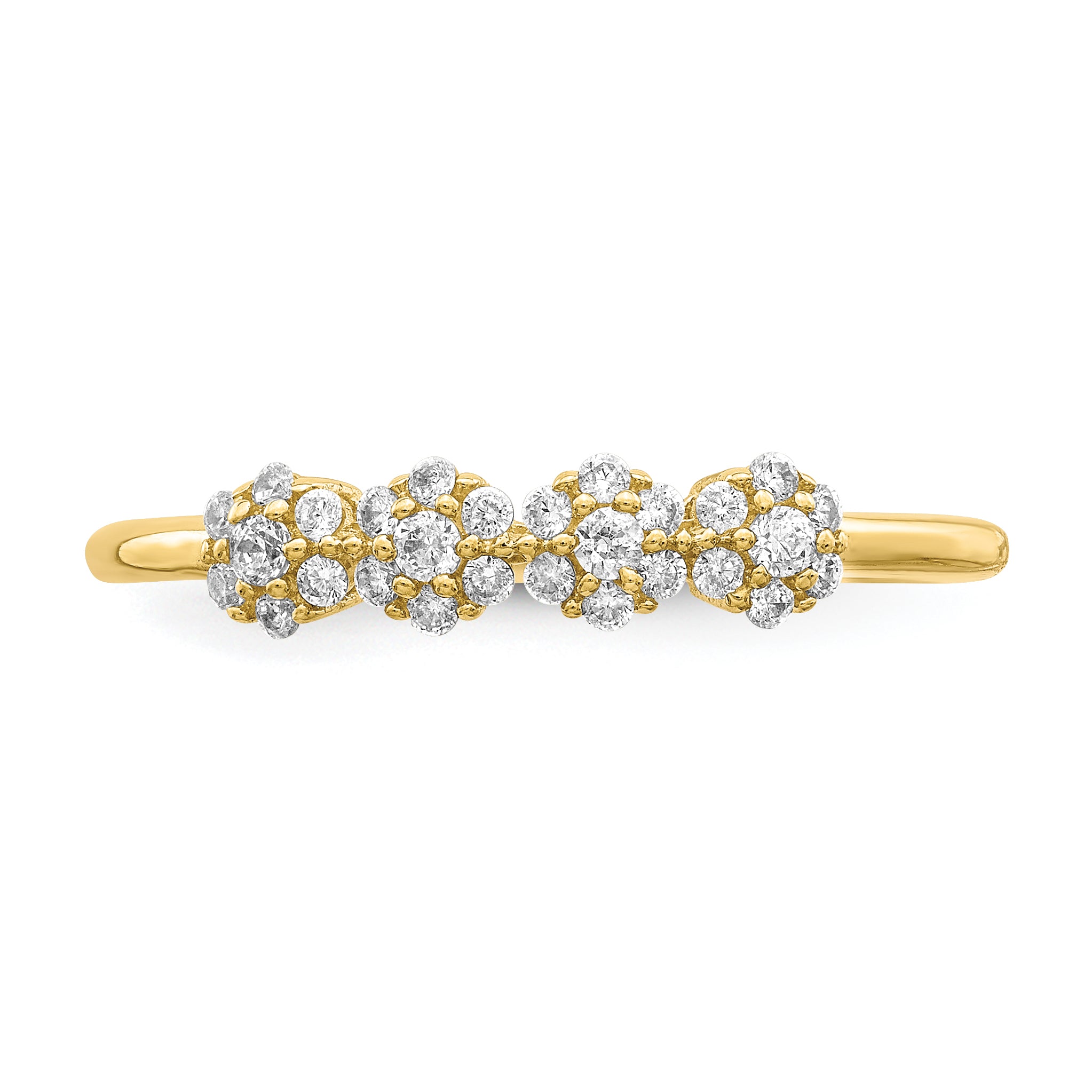 10K CZ Stackable Ring