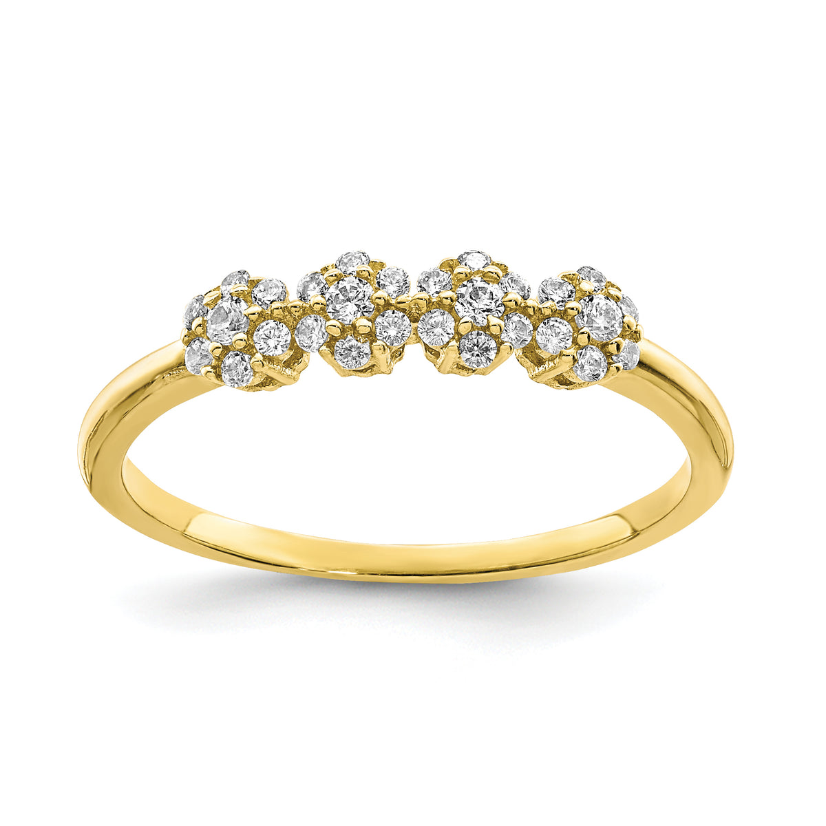 10K CZ Stackable Ring