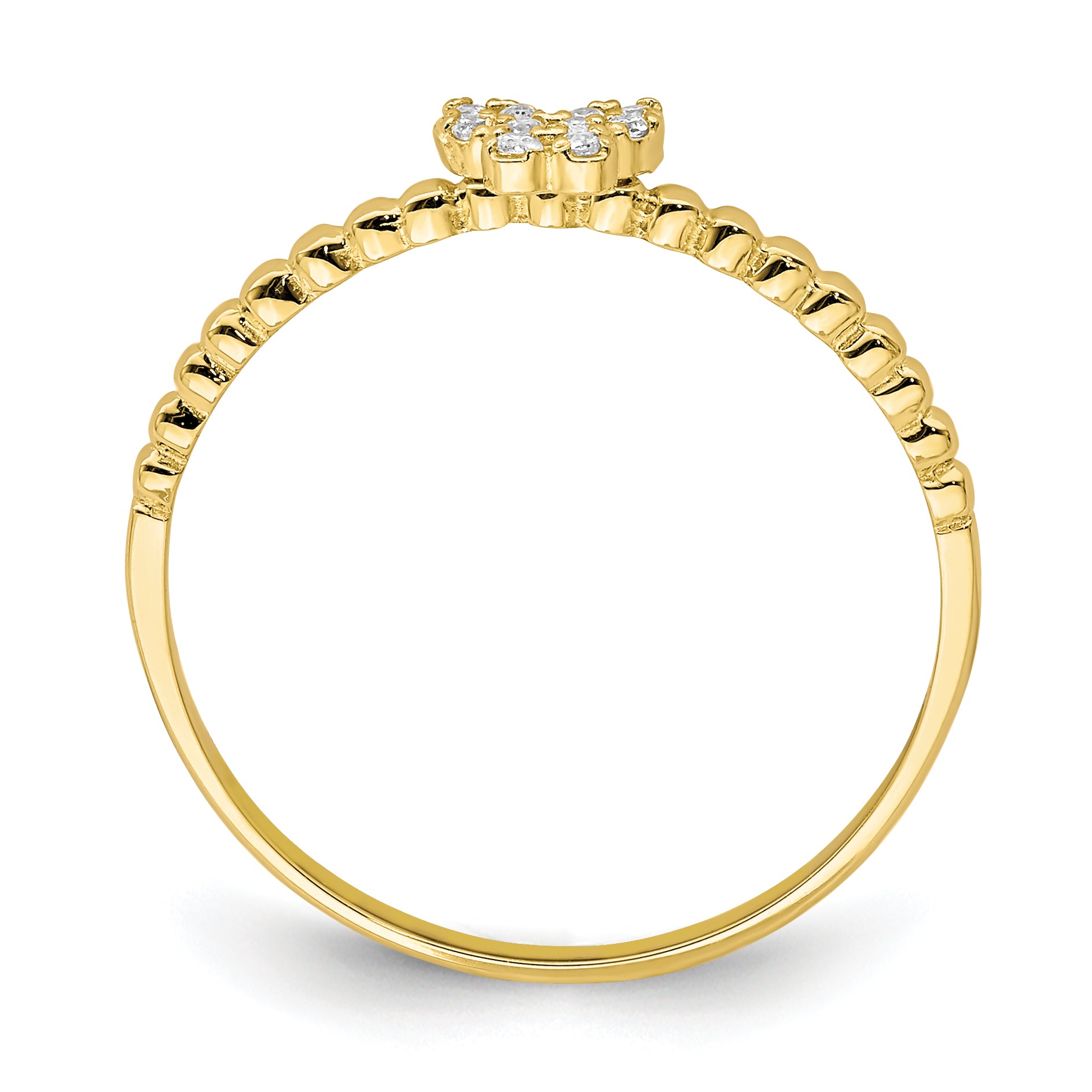 10K Butterfly CZ Ring Secondary image