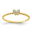 10K Butterfly CZ Ring