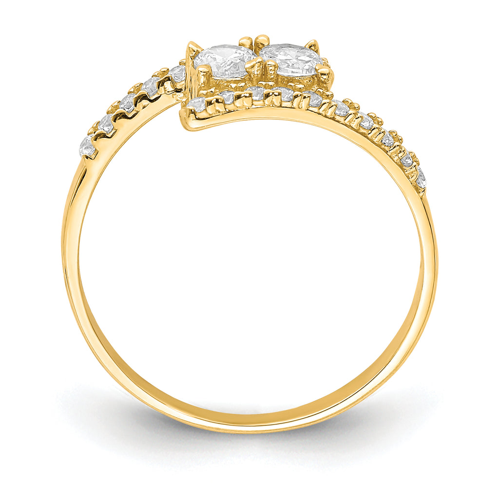 10K CZ Fancy Ring