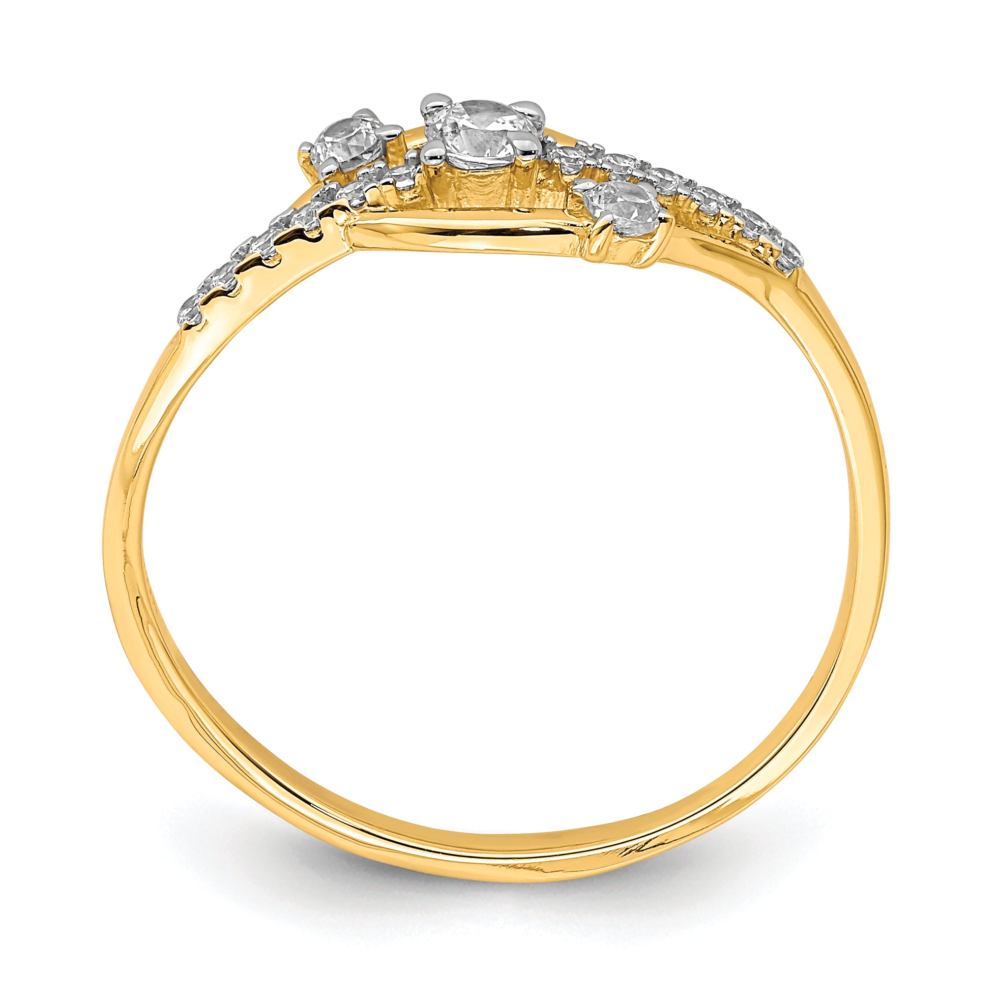 10K CZ Fancy Ring Secondary image