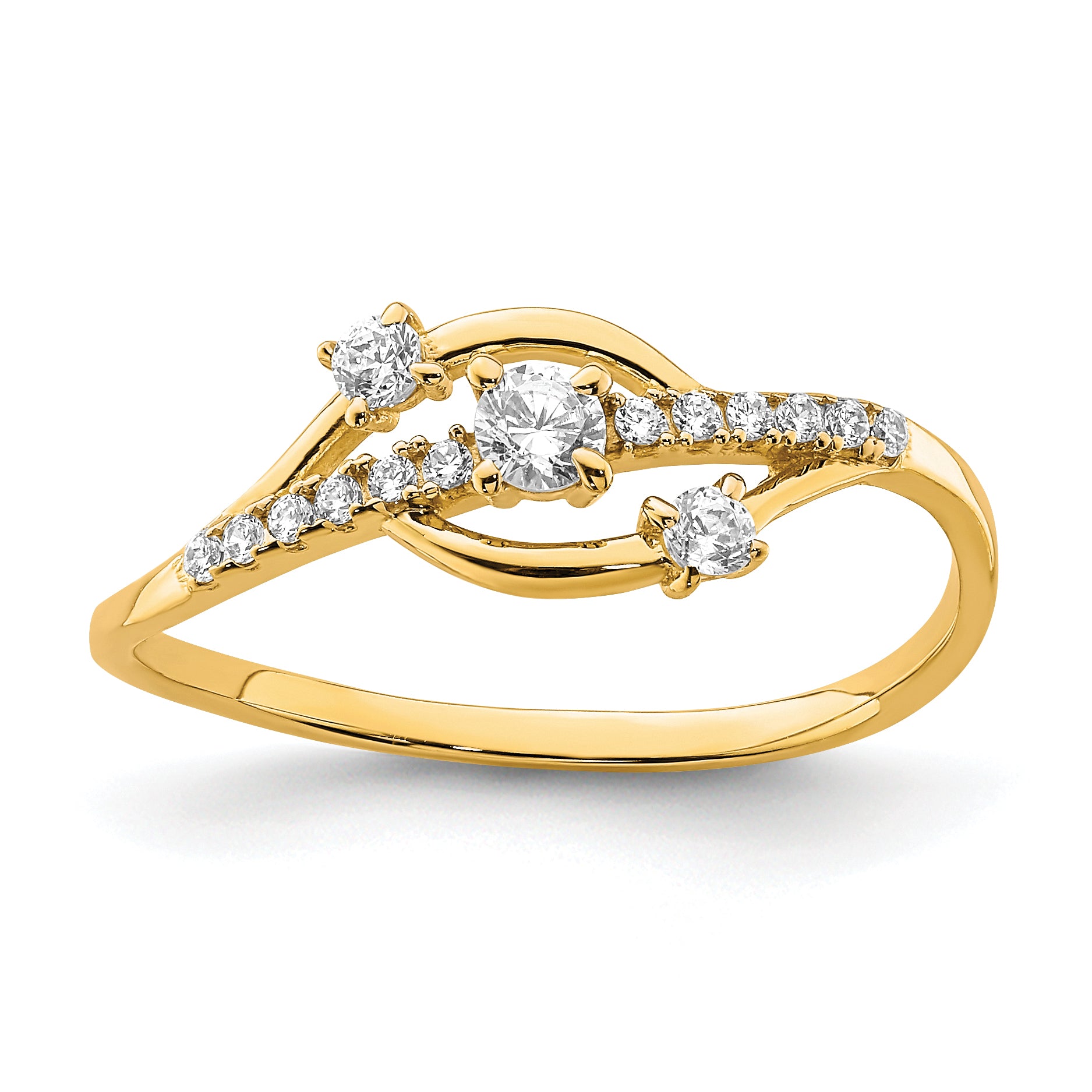10K CZ Fancy Ring Main image