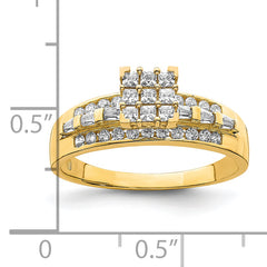 10K CZ Micropave Solitarie Ring
