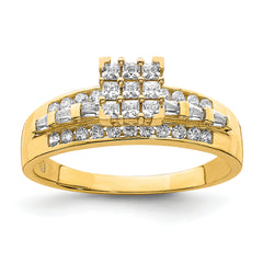 10K CZ Micropave Solitarie Ring