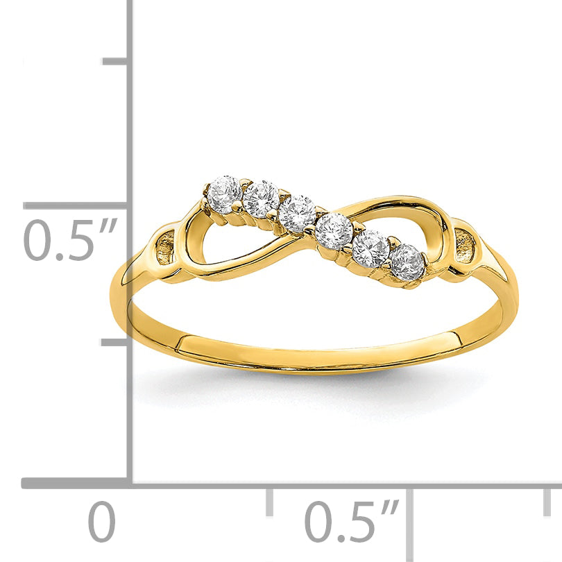 10K CZ Infinity Ring