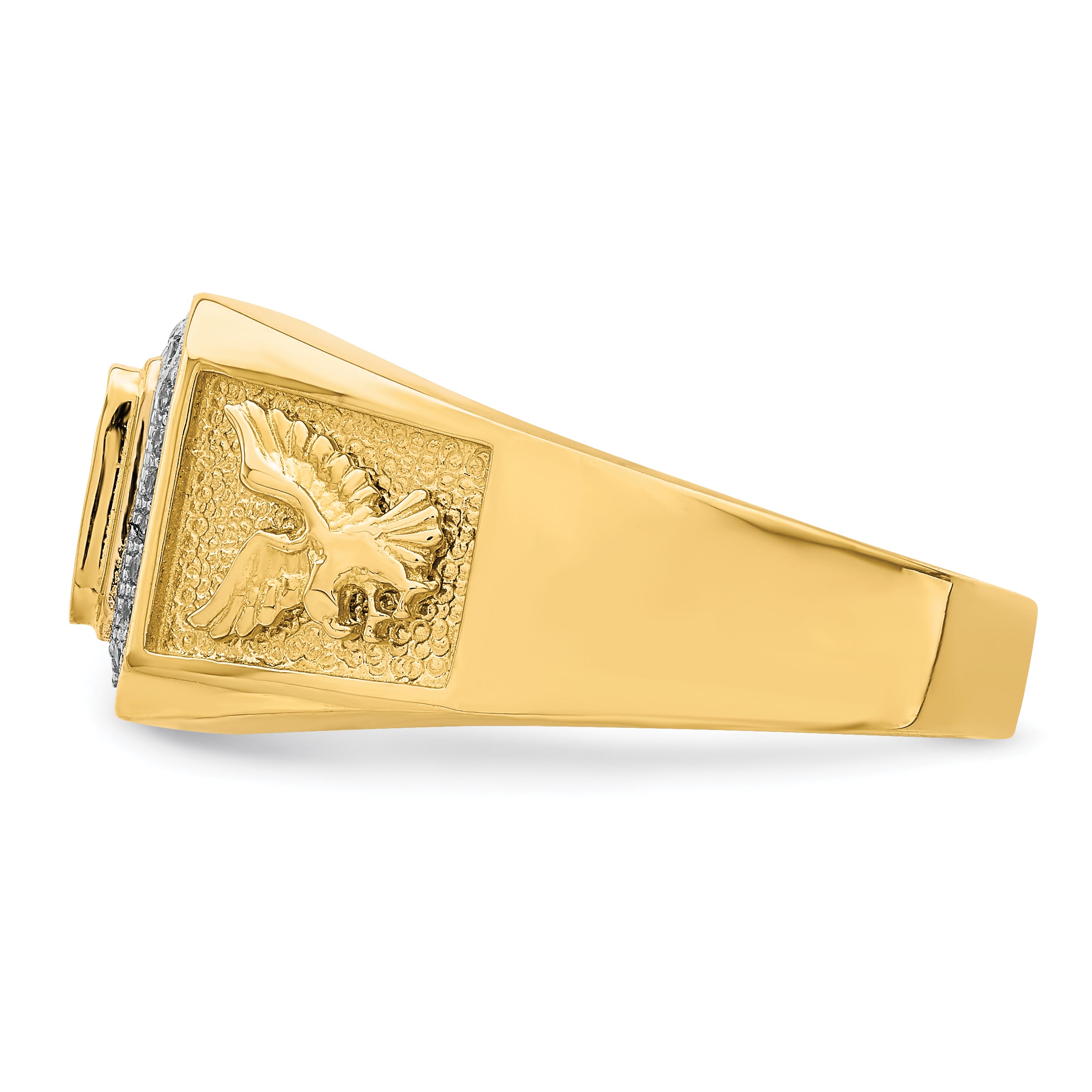 10K Men's CZ Eagle Ring - 10.5