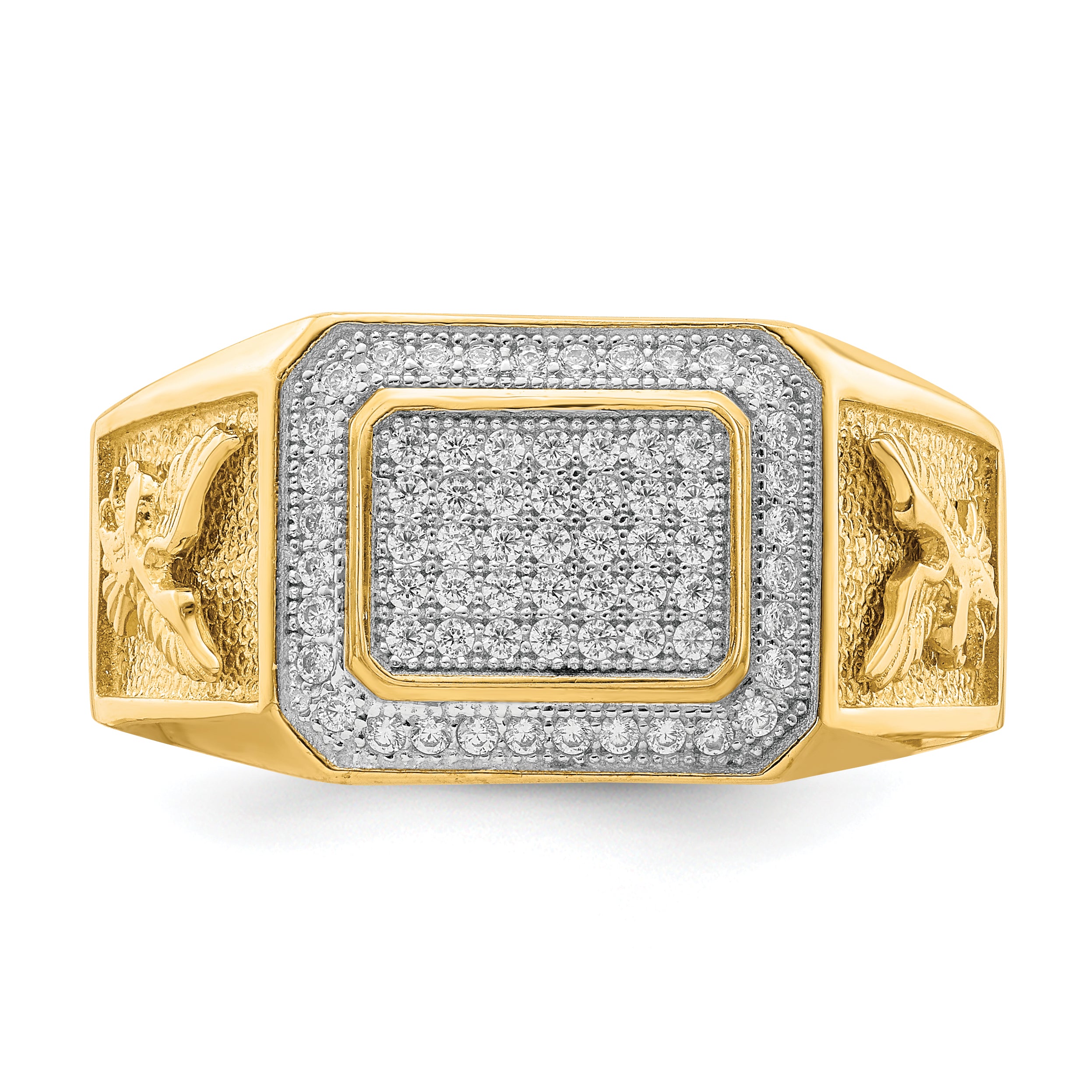 10K Men's CZ Eagle Ring - 10.5