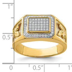10K Men's CZ Eagle Ring - 10.5