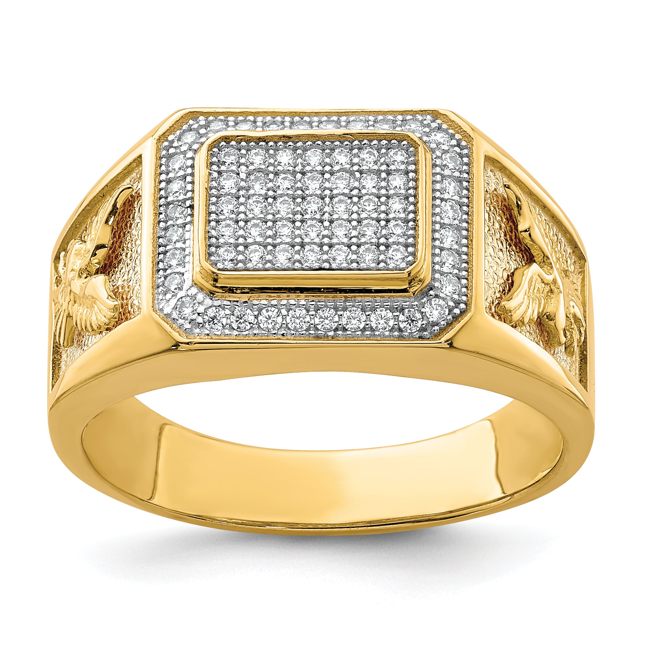 10K Men's CZ Eagle Ring Main image