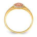 10K Two-Tone CZ Guadalupe Ring