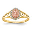 10K Two-Tone CZ Guadalupe Ring