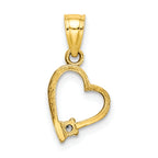 10K CZ Heart Pendant