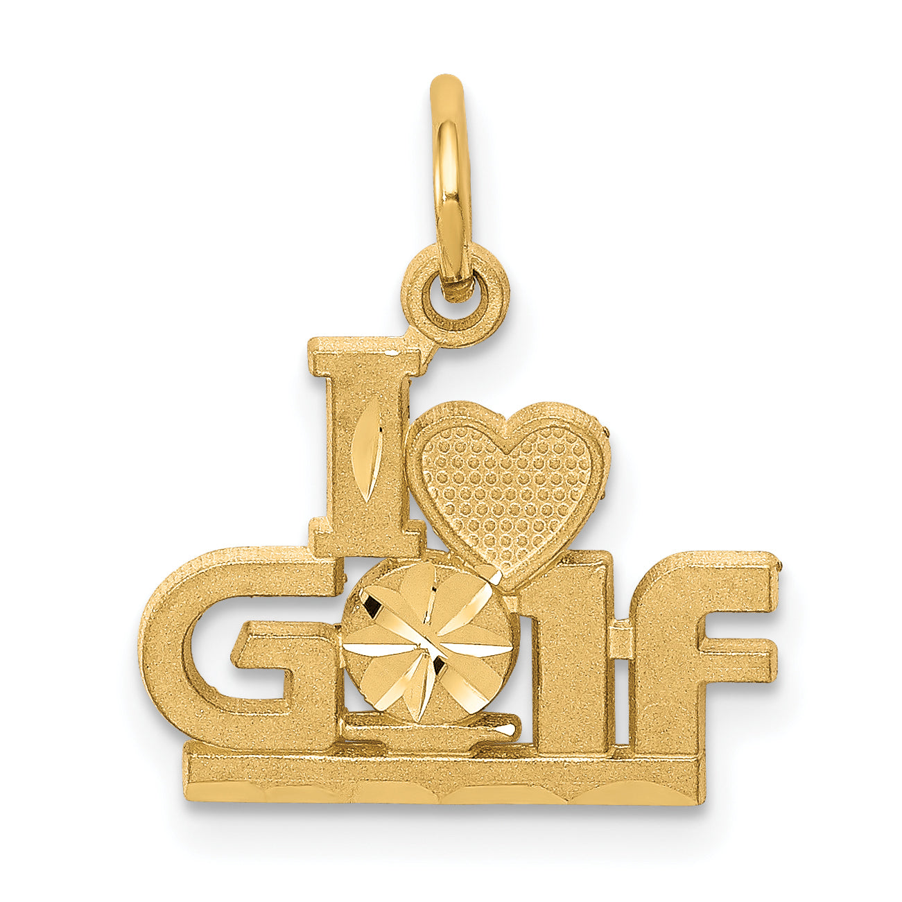 10K I HEART GOLF Charm Main image