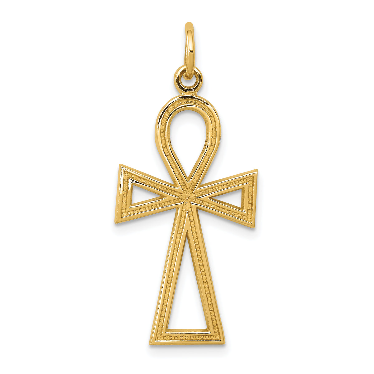 10k Ankh Cross Charm