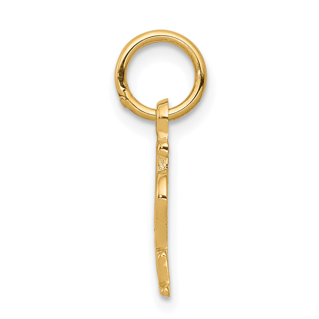 10K Gold Football Charm with Polished Finish Solid & Elegant Design