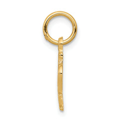 10K Gold Football Charm with Polished Finish Solid & Elegant Design