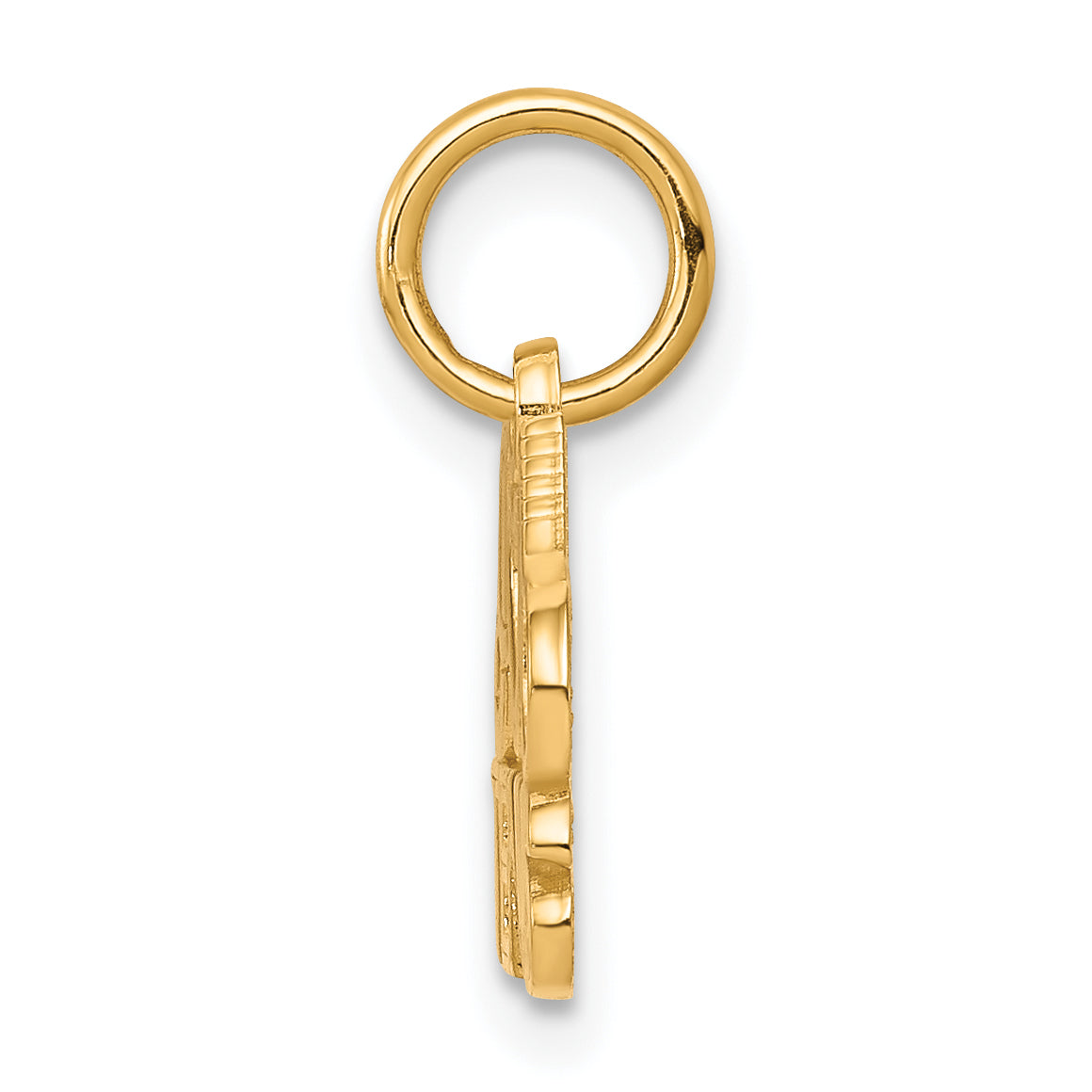 10K Gold I Heart Tennis Charm with Polished Finish Elegant Design Secondary image
