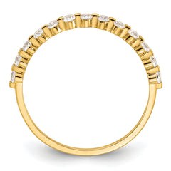 10K Polished CZ Ring - 7