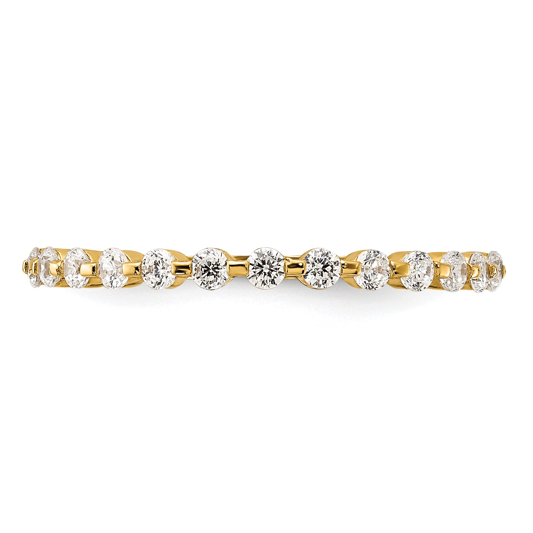 10K Polished CZ Ring - 7