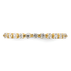 10K Polished CZ Ring - 7