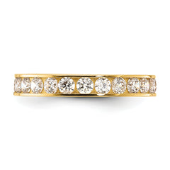 10K Polished 1.25mm CZ Channel Band - 7