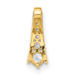 10K Polished CZ Fancy Chain Slide