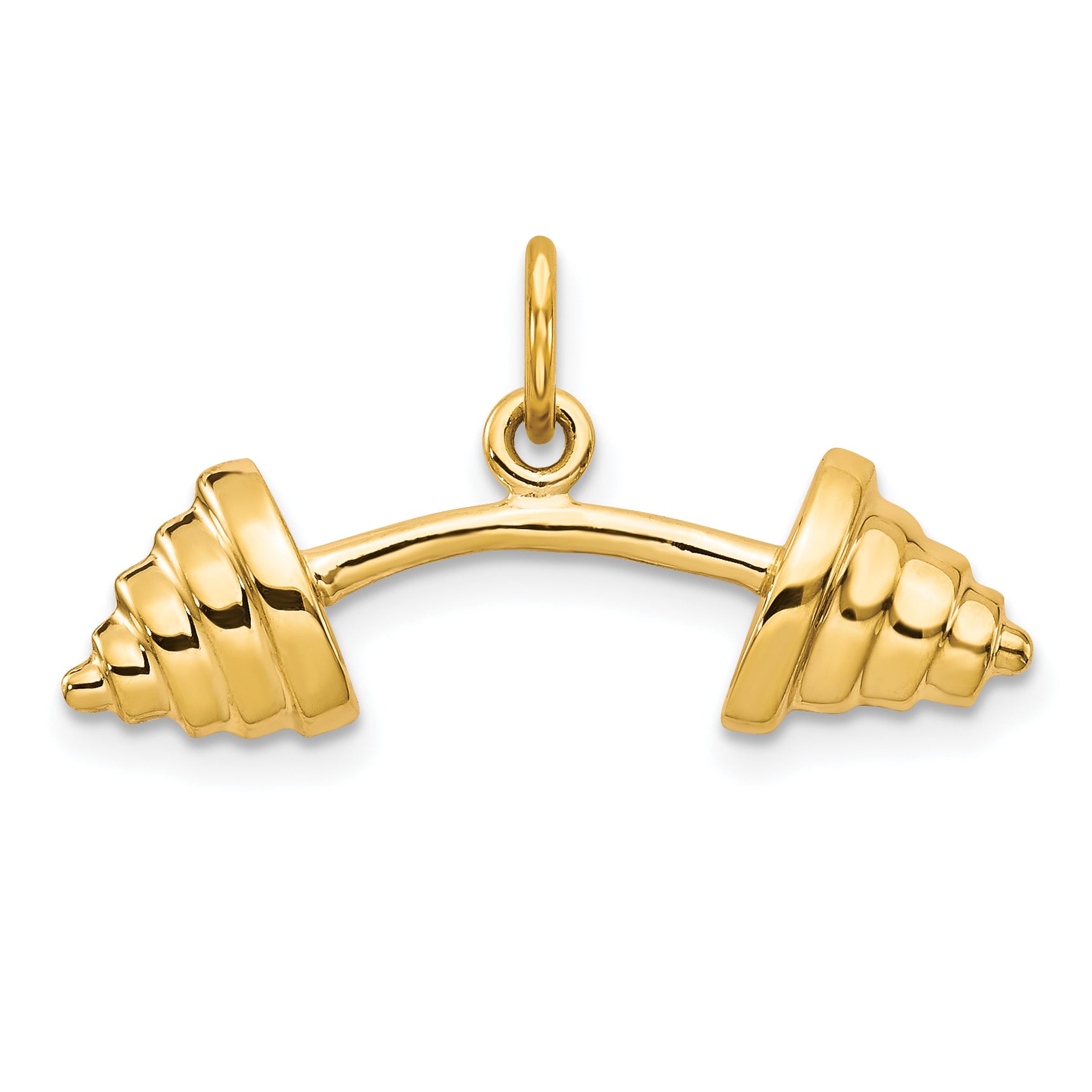 10k Solid Barbell Charm Main image