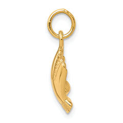 10K Gold Baseball Charm in Polished Finish  Solid and Elegant Design