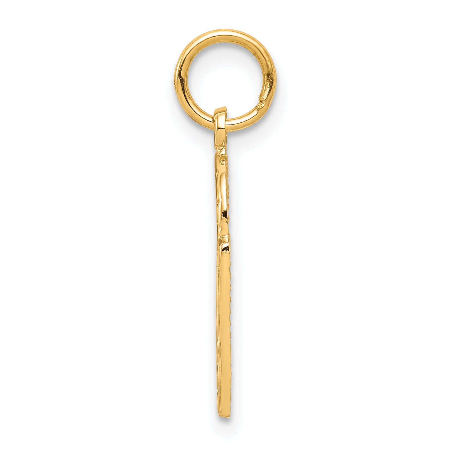 10K Gold Polished Basketball Charm  Solid, Themed Pendant Secondary image