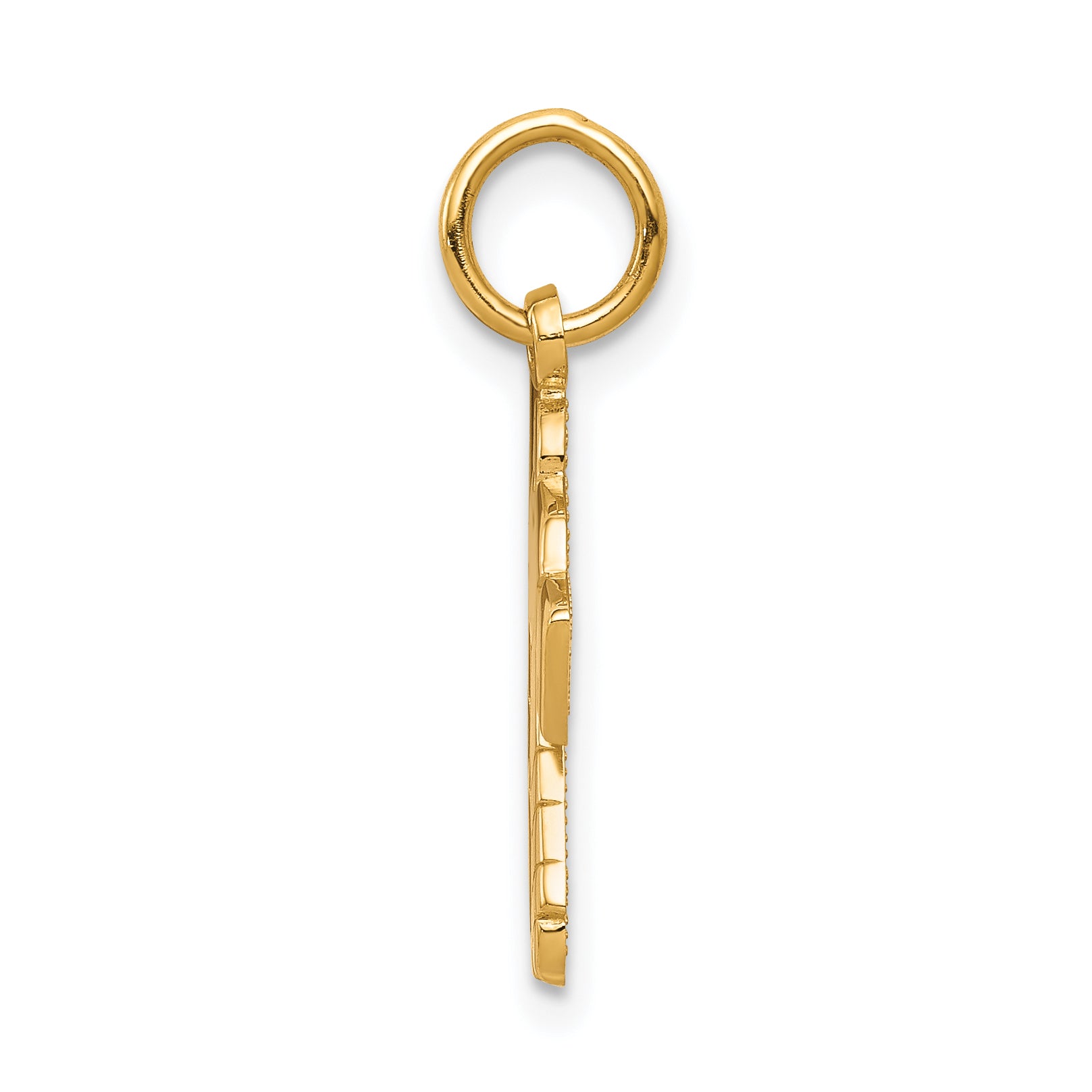 10K Gold Hockey Charm with Polished Finish Solid Design Secondary image