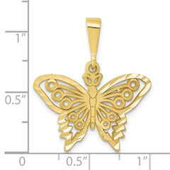 10k Butterfly Charm