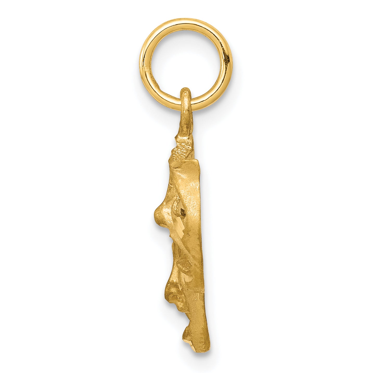 10K Gold Comedy/Tragedy Charm with Polished Solid Finish Secondary image