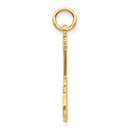 10K Yellow Gold Guitar Charm  Polished Solid Pendant for Music Lovers