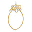 10K Polished Filigree LOVE Charm Holder