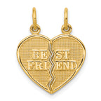 10K BEST FRIEND 2 Piece Break-A-Part Charm