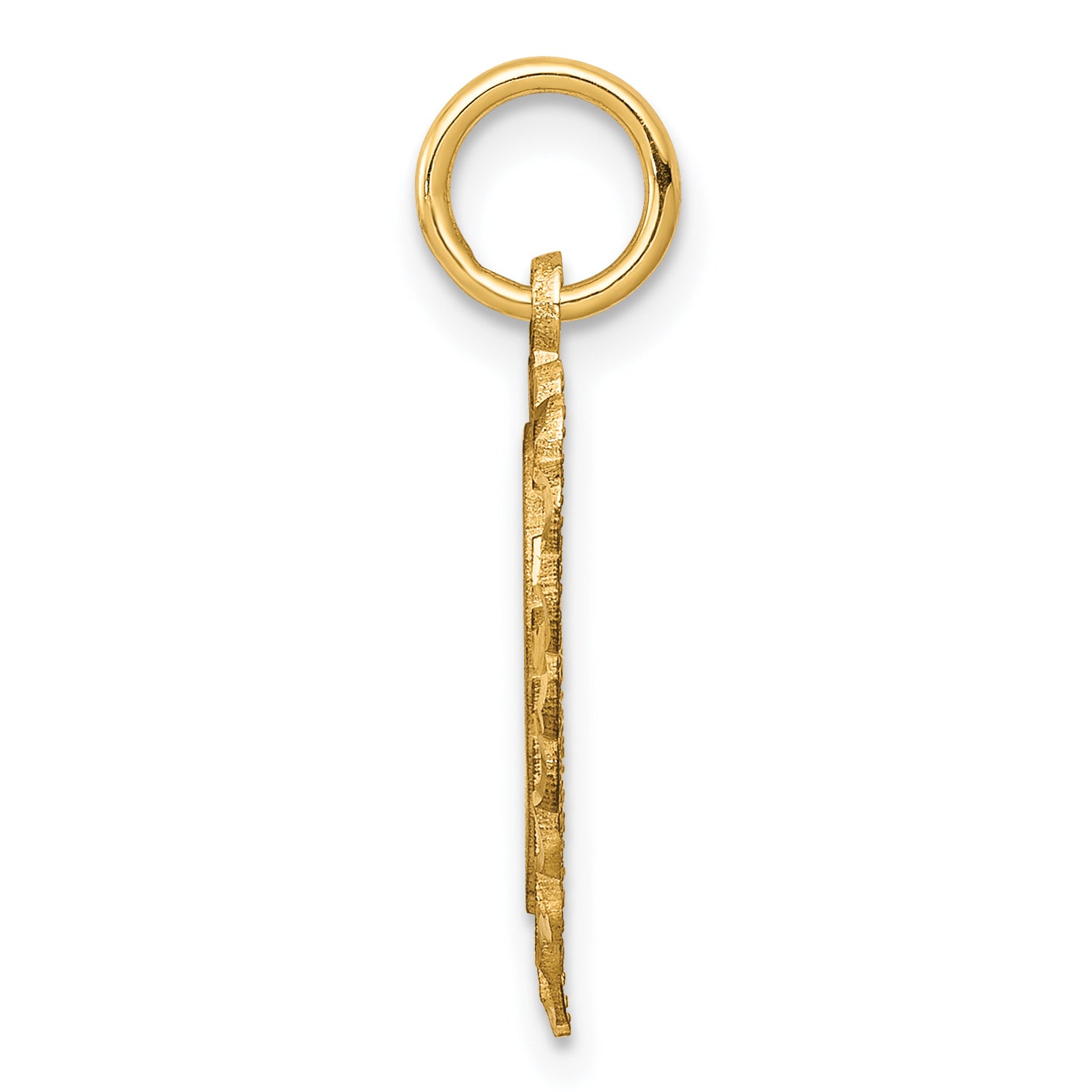 10K Gold Heart Charm with Polished Finish  Elegant Solid Design Secondary image