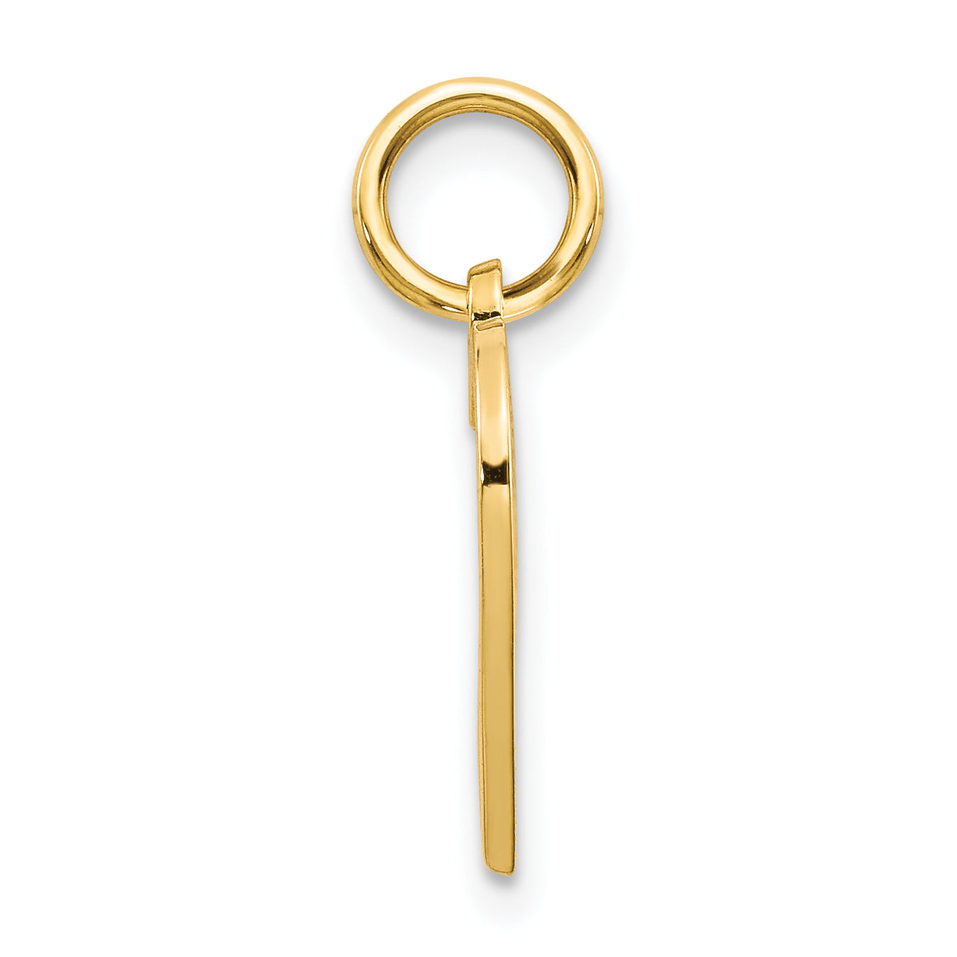 10K Yellow Gold Heart Charm with Polished Finish Elegant & Solid Design